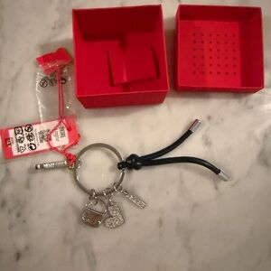 Diesel Keyring with Red Box and Black Tassel